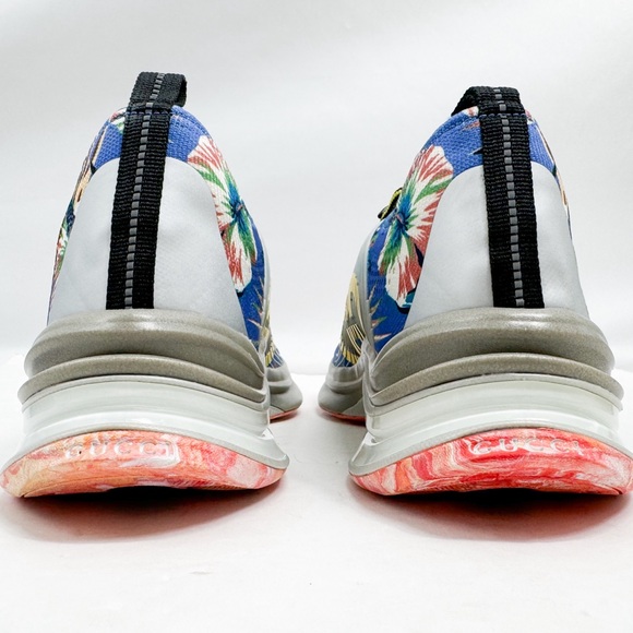 Gucci Marble and Floral Run Sneakers 'Blue Yellow White' 698561-UZI10-8470 🔥😳 - Picture 10 of 16